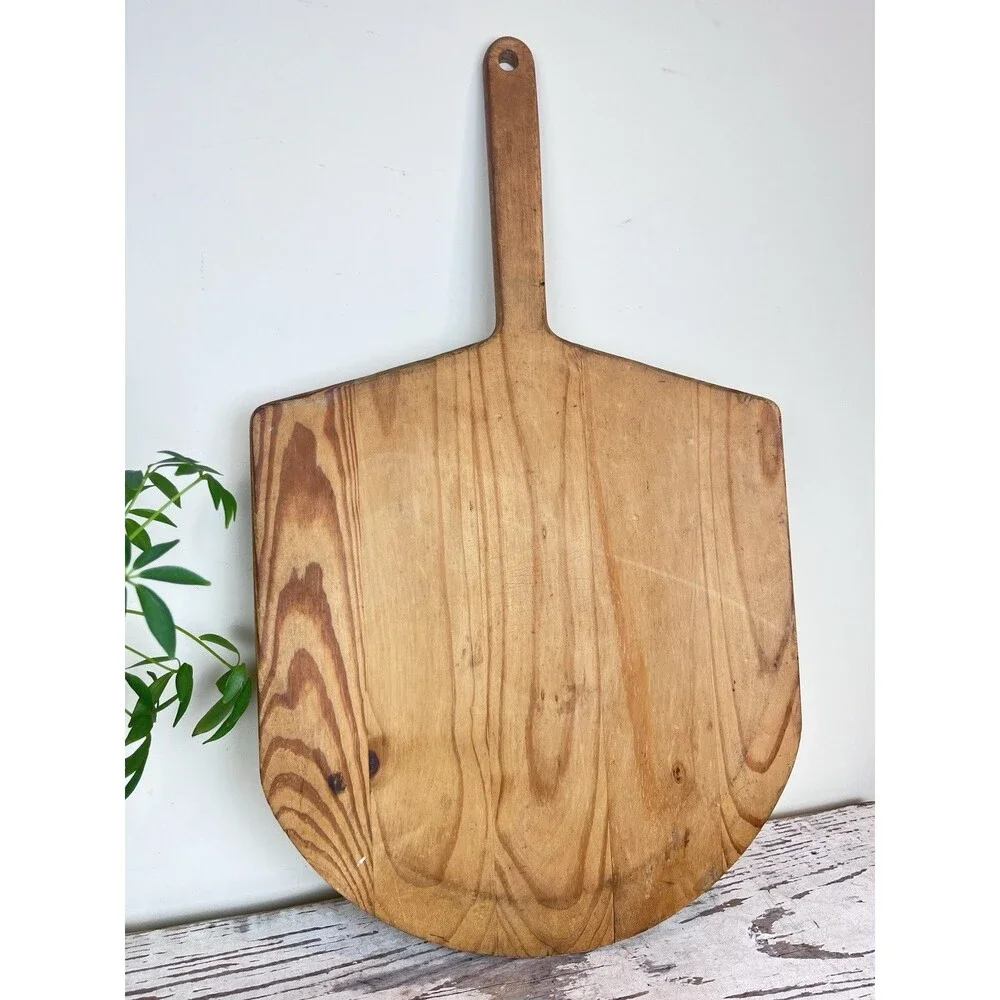 Vintage Rustic French Hand Carved Pizza Board / Serving Board 24” / Entertaining
